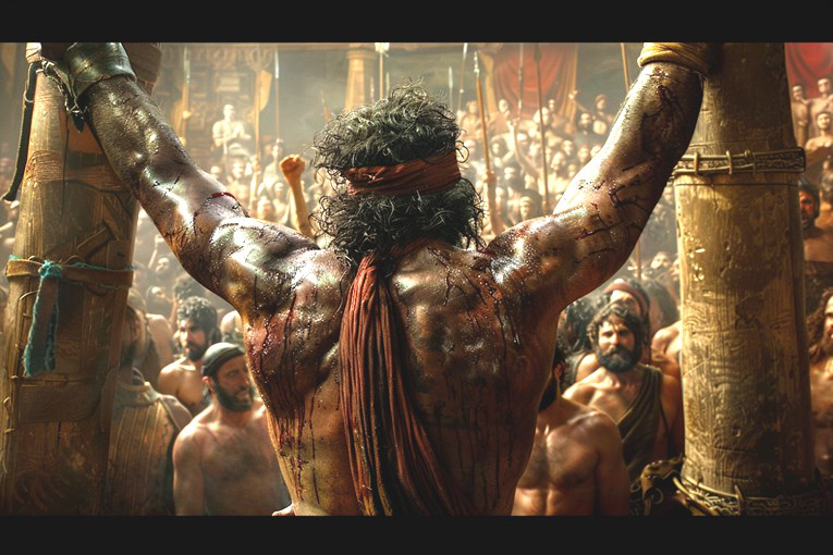 SAMSON AS A PRISONER IN THE TEMPLE OF DAGON