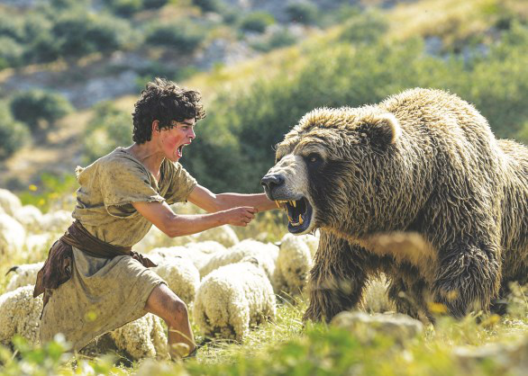 TEENAGER DAVID SLAYS A BEAR