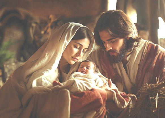 MARY AND JOSEPH WITH JESUS (THE BIRTH)
